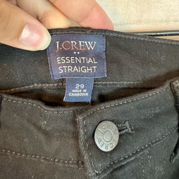 J. Crew Black Essential Straight Jean in All-Day Stretch Size 29 - Picture 5 of 10